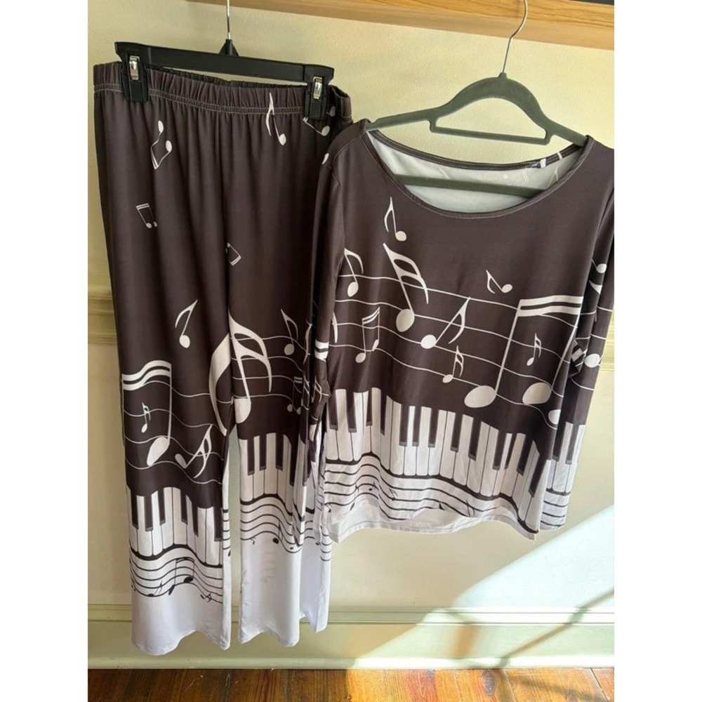 Women's Music Pajama Set, Size 8-10